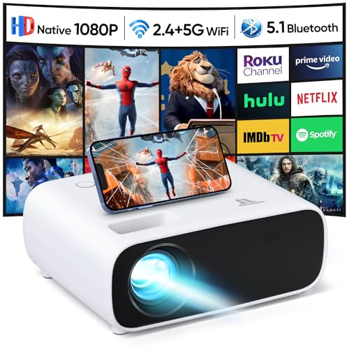1080p WiFi Bluetooth Portable Projector