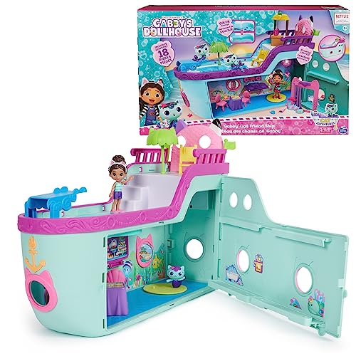 Gabby’s Dollhouse Cat Friend Ship Toy with Figures