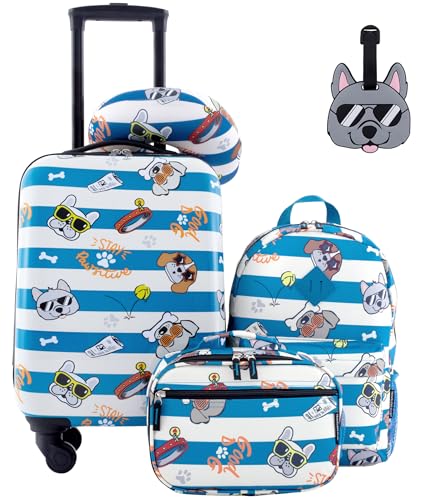 5 Piece Kids' Rolling Luggage Set