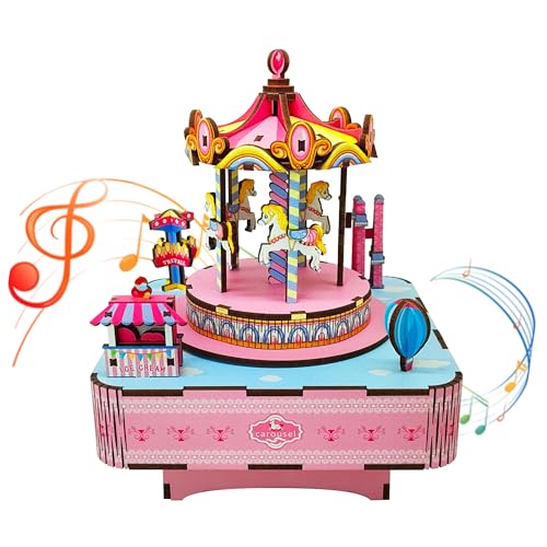 3D Carousel Music Box Puzzle DIY Kit Gift
