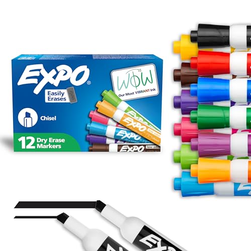 24 Count EXPO Low Odor Chisel Dry Erase Markers