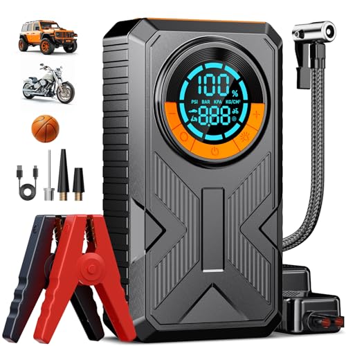 Portable Car Jump Starter with Air Compressor