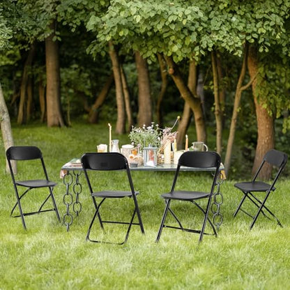 Sweetcrispy 4-Pack Folding Chairs, 330 lb Capacity