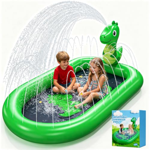 Dinosaur Inflatable Splash Pad Sprinkler Baby Pool