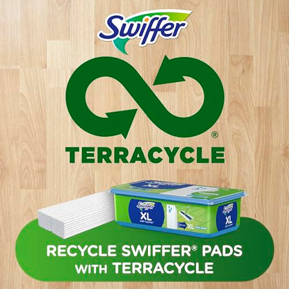 Swiffer Sweeper Dry + Wet XL Sweeping Kit, 1 Sweeper, 8 Dry Cloths, 2 Wet Cloths