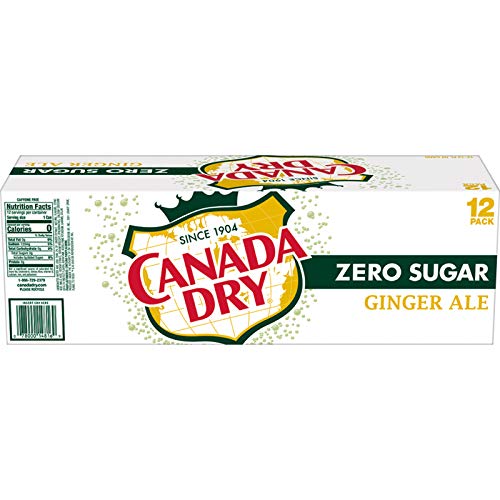 12 Pack Canada Dry Zero Sugar Ginger Ale