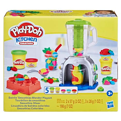 Play-Doh Swirlin' Smoothies Toy Blender Playset, Play Kitchen Appliances, Kids Arts and Crafts Toys for 3 Year Old Girls and Boys and Up