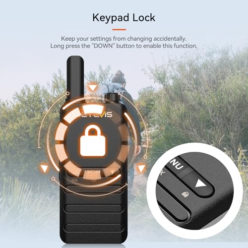 Retevis Mini Rechargeable Walkie Talkies 2 Pack
