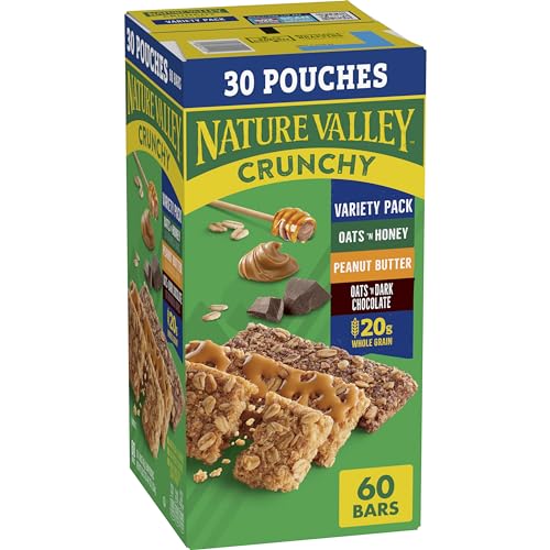 60 Count Nature Valley Crunchy Granola Bars Variety Pack