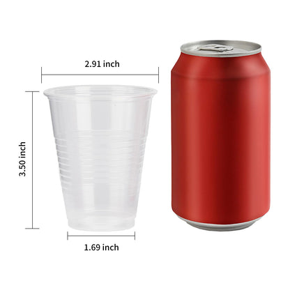 YEEHAW 100-Pack 7 oz Clear Plastic Cups