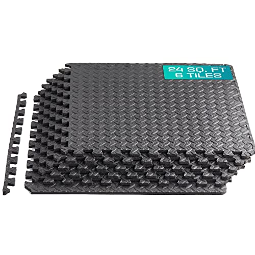 6 Pack Interlocking Foam Exercise Gym Floor Mats
