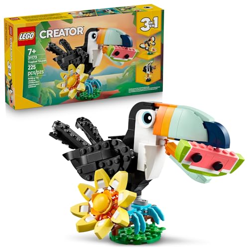 LEGO Creator 3-in-1 Tropical Toucan Animal Building Set