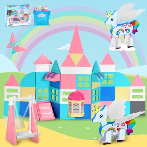 Unicorn Magnetic Tiles 3D Educational Building Set