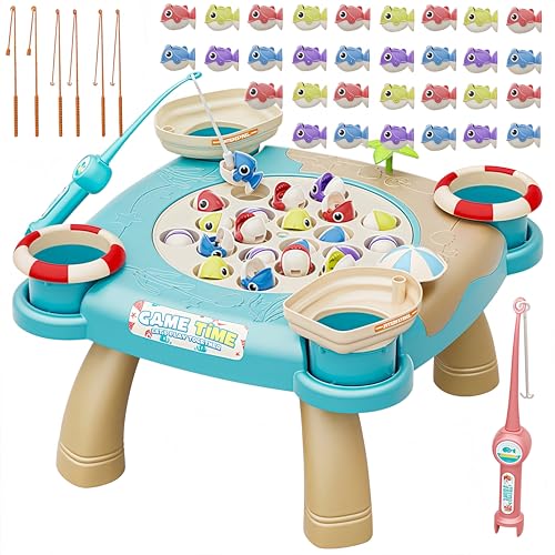 47 Piece Magnetic Fishing Game for Kids Toddlers