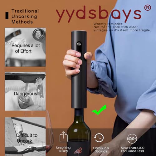 Electric Wine Opener with Aerator and Stopper