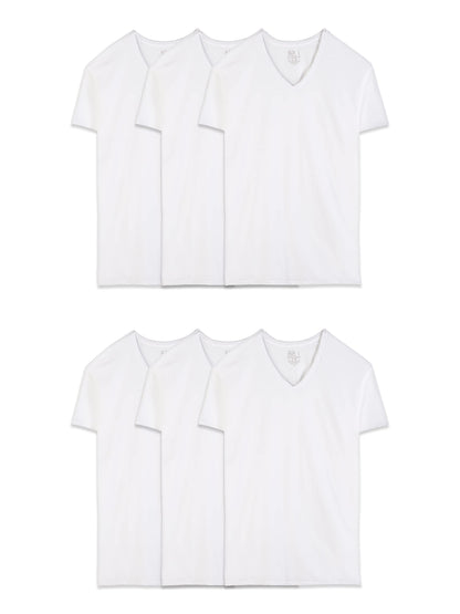 Fruit of the Loom Stay Tucked V-Neck T-Shirt 6-Pack