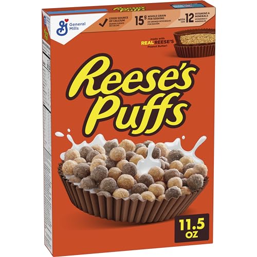 5 Boxes Reese's Puffs Chocolate Peanut Butter Cereal