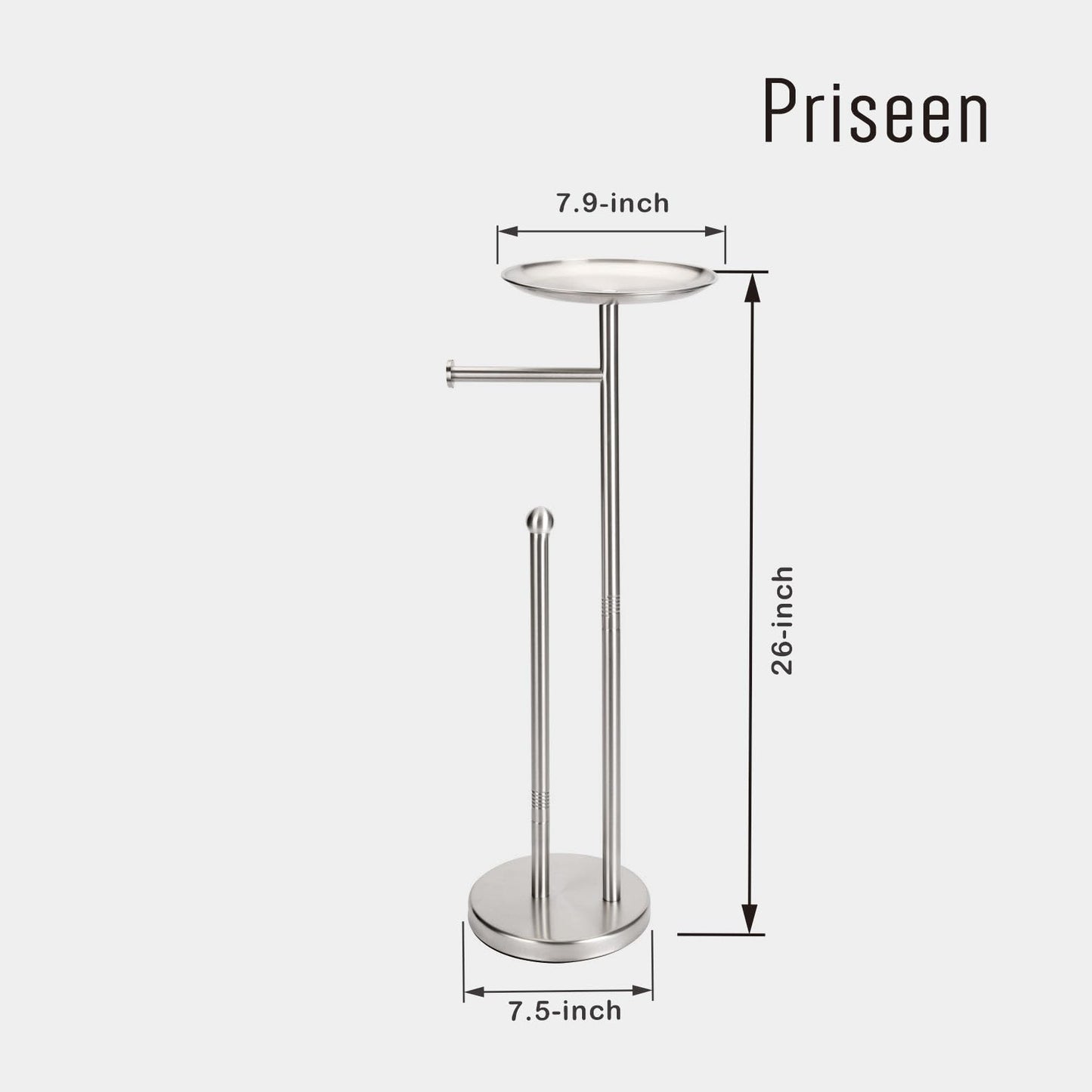 Toilet Paper Holder Stand with Phone Shelf