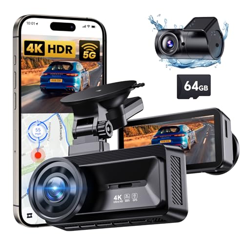 4K Front and Rear WiFi GPS Dash Cam