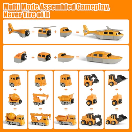 Magnetic Car Toy Set for Toddlers 3-9