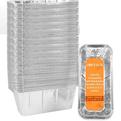 100 Pack Grease Cup Liners Aluminum Foil Drip Pans