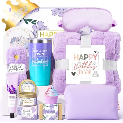 Birthday Spa Gift Basket for Women, Self Care Set
