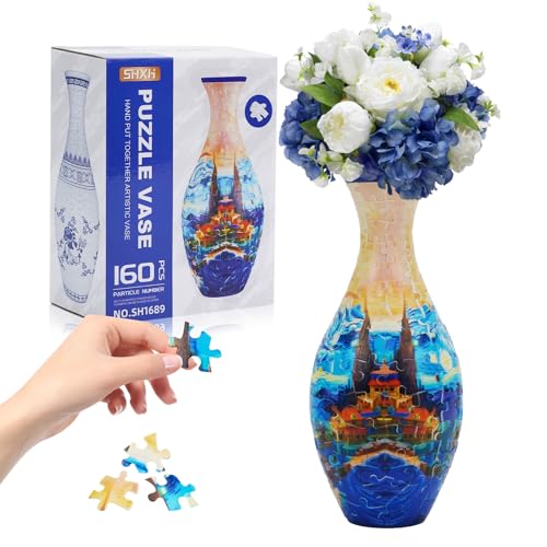 160 Piece 3D Puzzle Planter Flower Vase