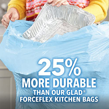 Glad Trash Bags, ForceFlexPlus 13-Gallon Tall Kitchen Drawstring Trash Bags 90 Ct