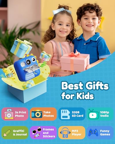 KOKODI Kids Instant Print Camera for Ages 3-12