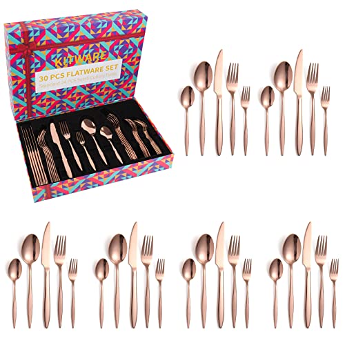 30 Piece Stainless Steel Flatware Set for 6