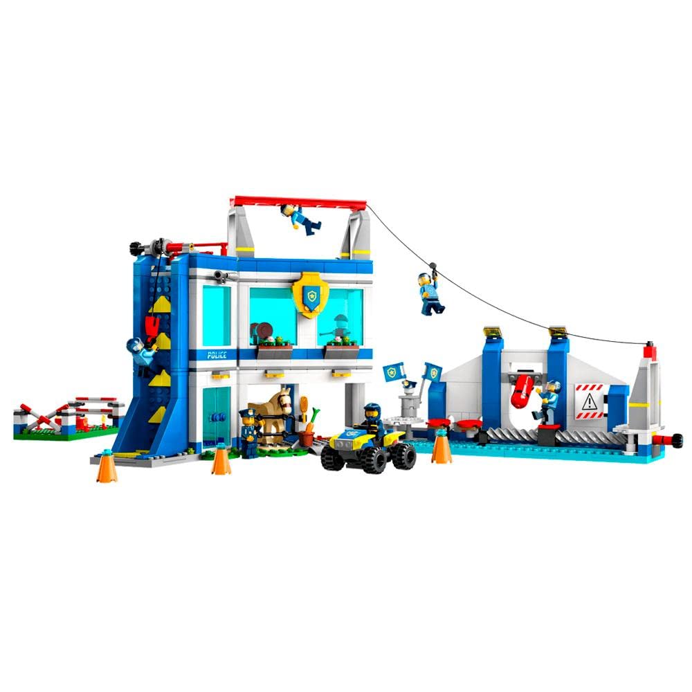 LEGO City Police Training Academy 60372, Station Playset with Obstacle Course, Horse Figure, Quad Bike Toy and 6 Officer Minifigures, for Kids Ages 6 Plus