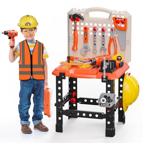 91 Piece Kids Toy Tool Bench with Drill