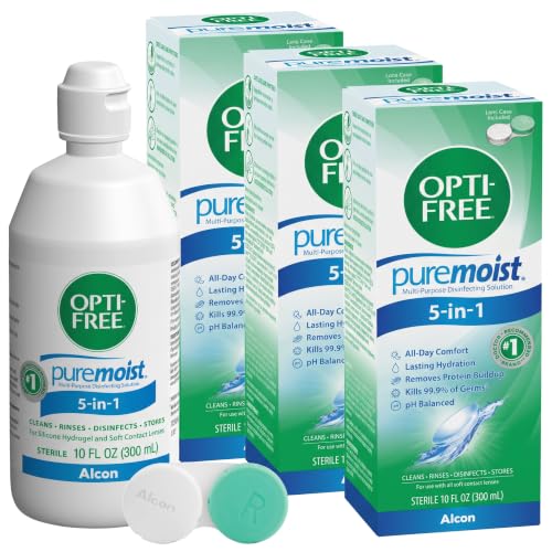 3 Pack Opti-Free Puremoist Contact Lens Solution
