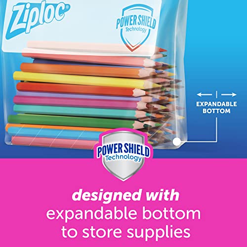 Ziploc Gallon Food Storage Slider Bags, Power Shield Technology for More Durability, 26 Count (Pack of 4)