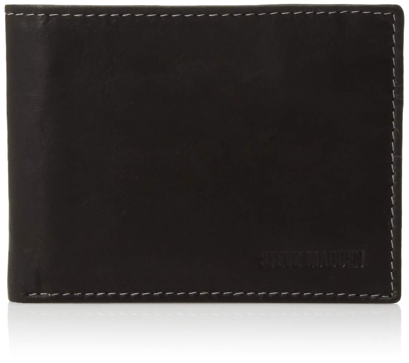 Steve Madden Extra Capacity Leather Wallet, Black
