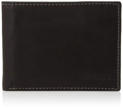Steve Madden Extra Capacity Leather Wallet, Black