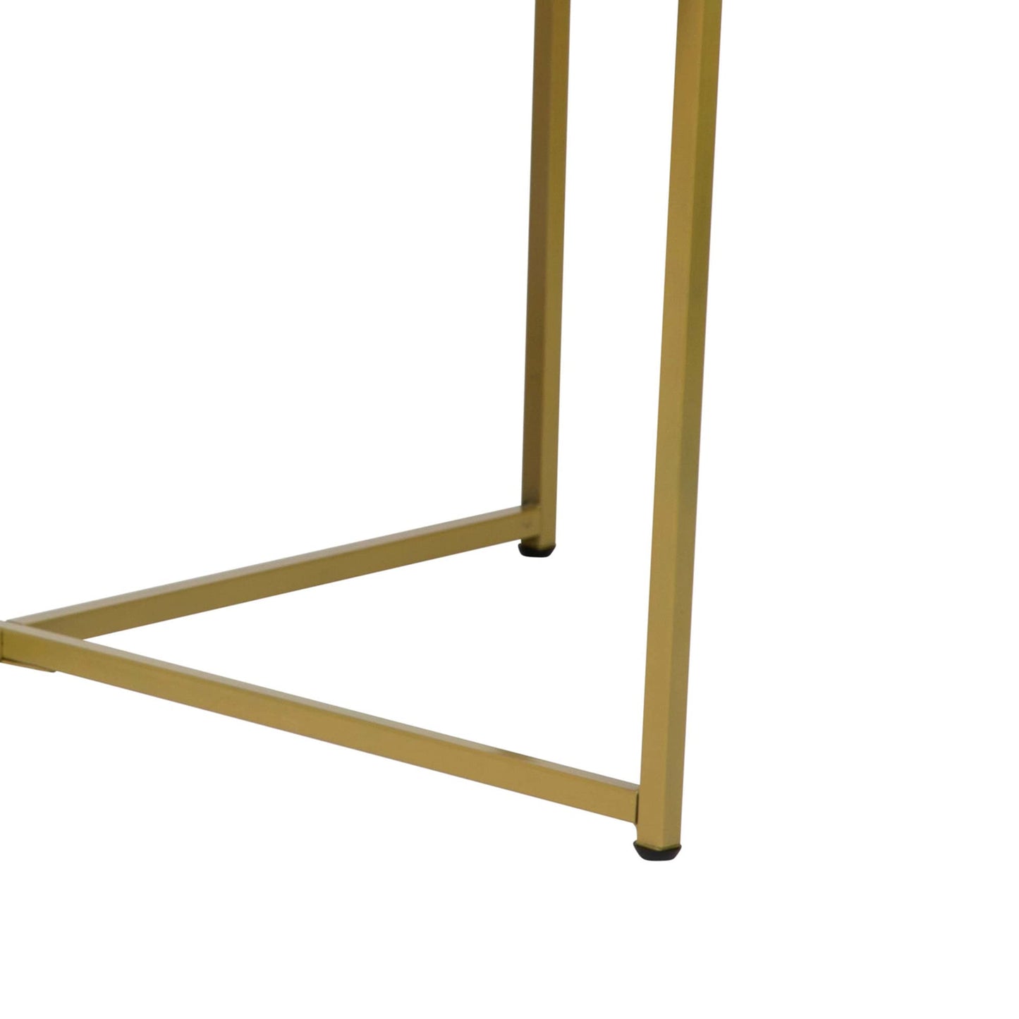 Flash Furniture Hampstead Collection Coffee Table - Modern White Marble Finish Coffee Table - Crisscross Brushed Gold Frame