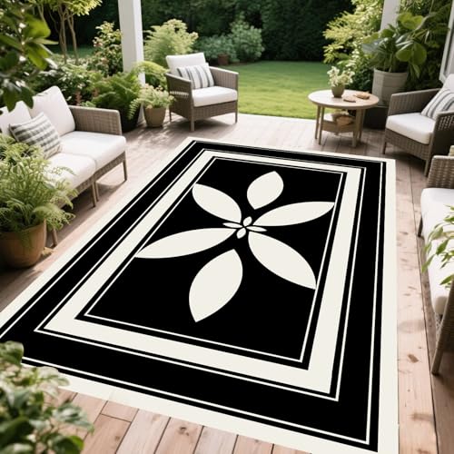 5x8 Reversible Waterproof Outdoor Patio Rug
