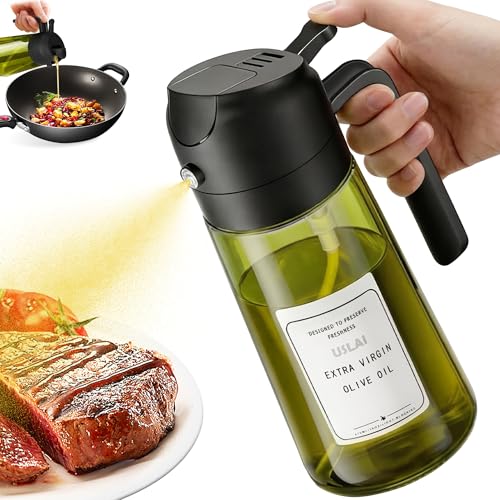 16oz 2-in-1 Glass Olive Oil Sprayer Bottle