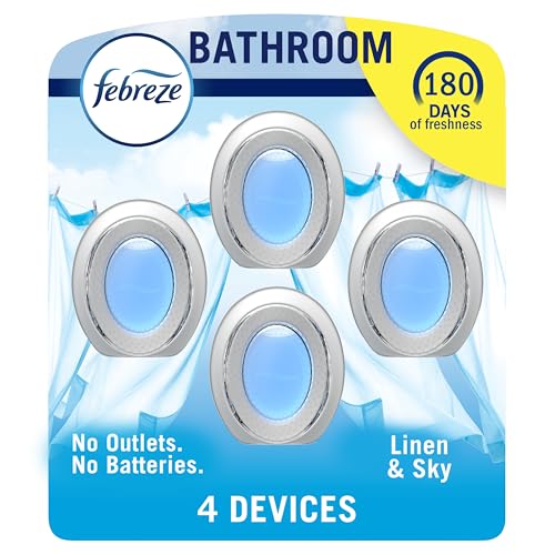 4 Pack Febreze Bathroom Air Freshener Odor Fighter