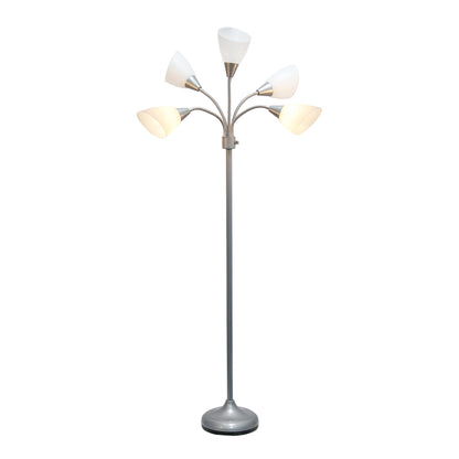 Multi-Head Adjustable Silver Floor Lamp for Kids