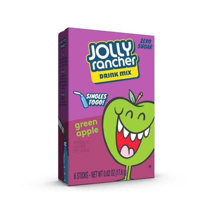 Jolly Rancher Singles-To-Go Sugar Free Green Apple Drink Mix, 6-ct (Pack of 6)