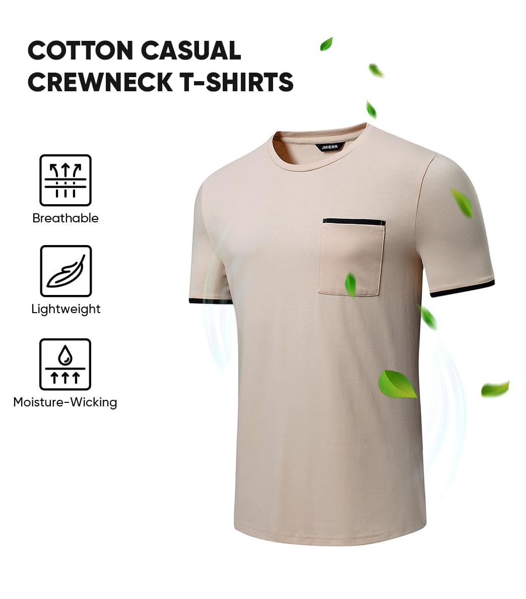 3-Pack Men's Moisture Wicking Crew Neck Tees