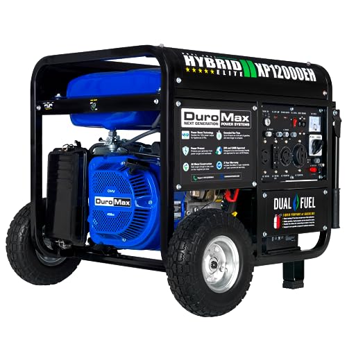 DuroMax 12,000-Watt Dual Fuel Portable Generator Electric Start