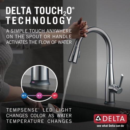 Delta Touch Kitchen Faucet with Pull Down Sprayer