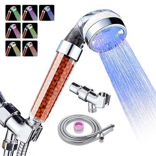 LED Handheld Shower Head Set with Filter and High Pressure