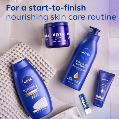 NIVEA Essentially Enriched Body Lotion for Dry Skin - Pack of 6, 2.5 fl. oz. Travel Size Toiletries