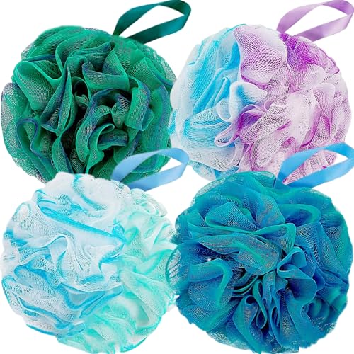4 Pack Shower Loofah Bath Sponges