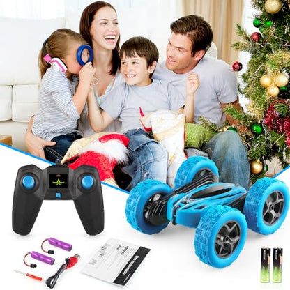 ORRENTE Remote Control Car, RC Cars Toys for Ages 5-7, 2.4GHz 4WD Fast RC Car Kids Toys for Ages 8-13, Double Sided 360° Rotating Monster Truck Toys for Girls RC Truck Toy Cars for Boys