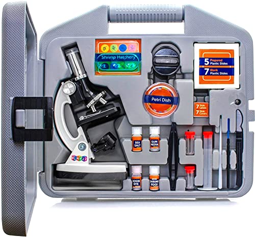 50 Piece Kids Microscope Science Kit 120X-1200X
